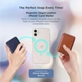 thumbnail image 2 of iHome Magnetic Vegan Leather Card Wallet, Ultra Slim, MagSafe Compatible for iPhone 12/12 Pro/12 Pro Max, Black, 2 of 6