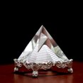 thumbnail image 1 of Adornos piramidales de cristal Cristal artificial Obsidiana Pirámide tetraédrica Torre de cristal Torre de cristal, 1 of 5