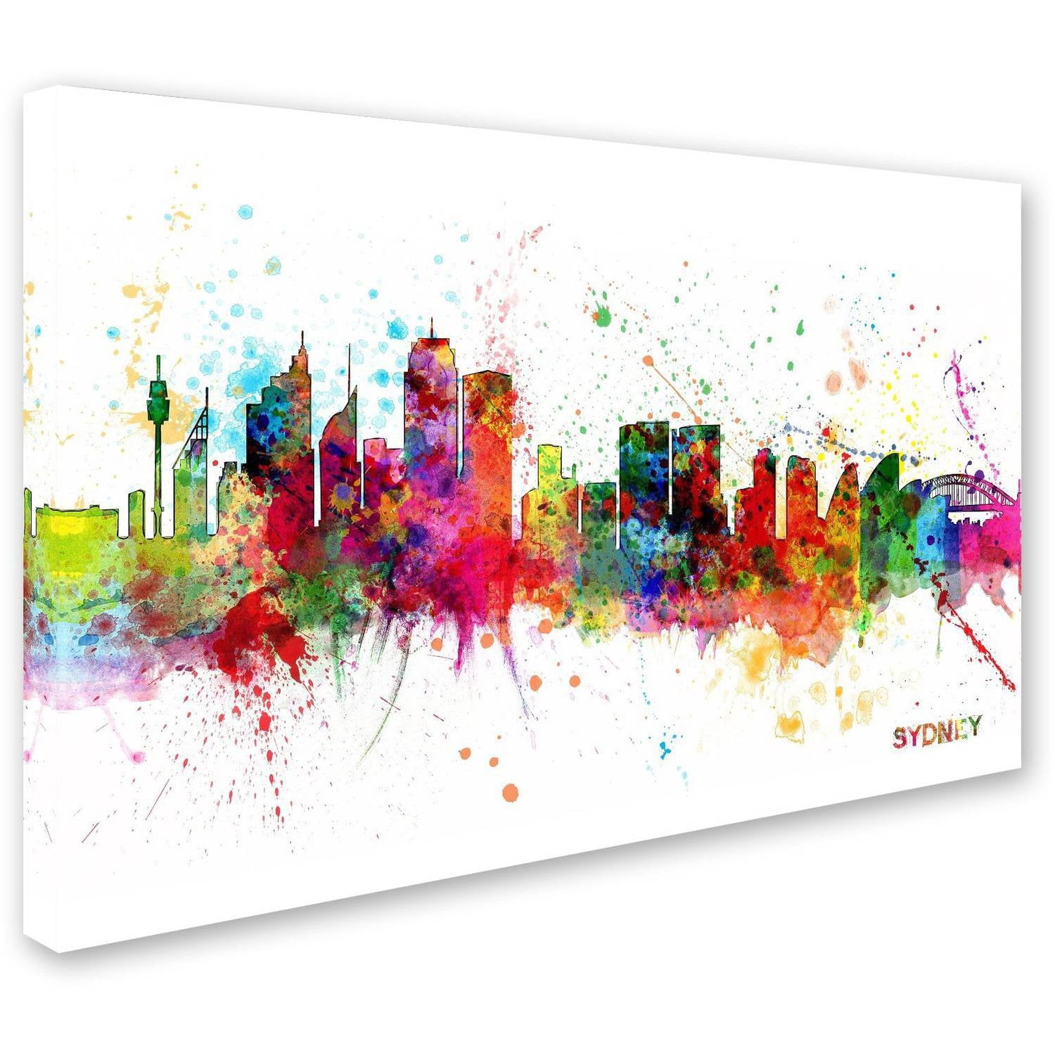 Trademark Fine Art "Sydney Australia Skyline II" Canvas Art by Michael Tompsett