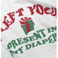 thumbnail image 5 of I Left Your Present Inside My Diaper Romper Boys or Girls Infant Baby Brisco Brands 12M, 5 of 7