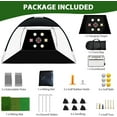 thumbnail image 6 of Golf Net, 10x7 Ft Practice Hitting Golf Net with Tri-Turf Mat, Ball, Tee, and Carring Bag, All-in-One Multi-Target Training Aid for Outdoor/Indoor Chipping & Driving, Ideal Gift for Men/Enthusiasts, 6 of 7