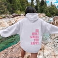 thumbnail image 7 of Wancir Womens Cute Hoodies Pink Hoodie Oversized Letter Print Graphic Hoodies For Women Long Sleeve Preppy Sweatshirt, 7 of 7