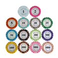 thumbnail image 4 of 100 Pcs de Jetons Rayés Professionnels pour Jeu Texas Hold'em, 4 of 8