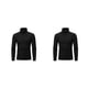 thumbnail image 2 of Sonducket Ropa interior térmica para hombre, Tops de cuello alto, jersey de manga larga de Color sólido, camisa ajustada para oficina de otoño Negro 2Conjunto, 2 of 6