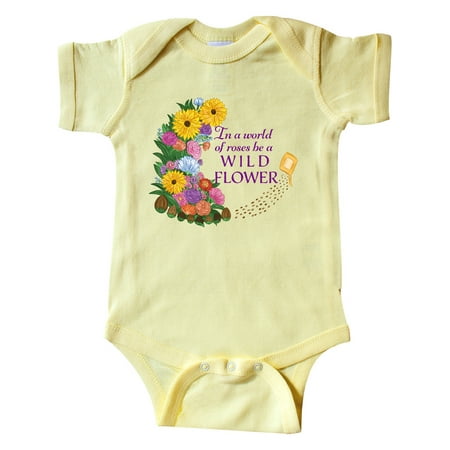 

Inktastic In a World of Roses be a Wild Flower Gift Baby Boy or Baby Girl Bodysuit
