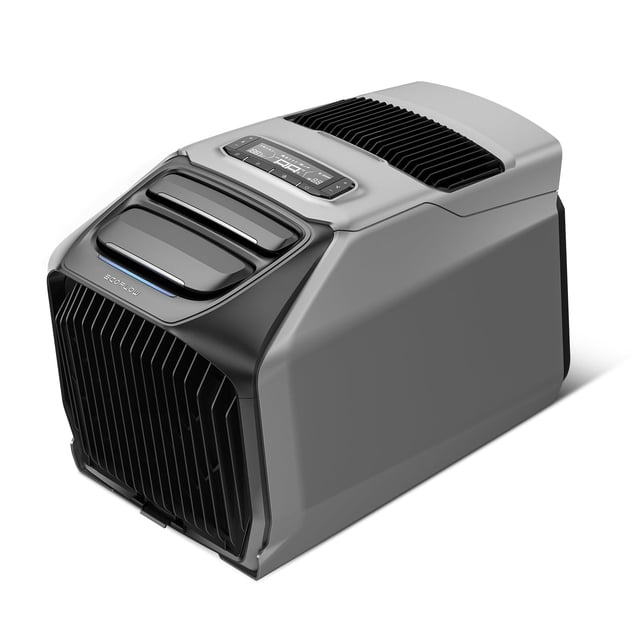 EF ECOFLOW WAVE 3 aire acondicionado portátil, 1800 W/6100 BTU refrigeración y 2000 W/6800 BTU calefacción, 1000 W de carga rápida en 75 minutos, 8 H de funcionamiento inalámbrico, control de