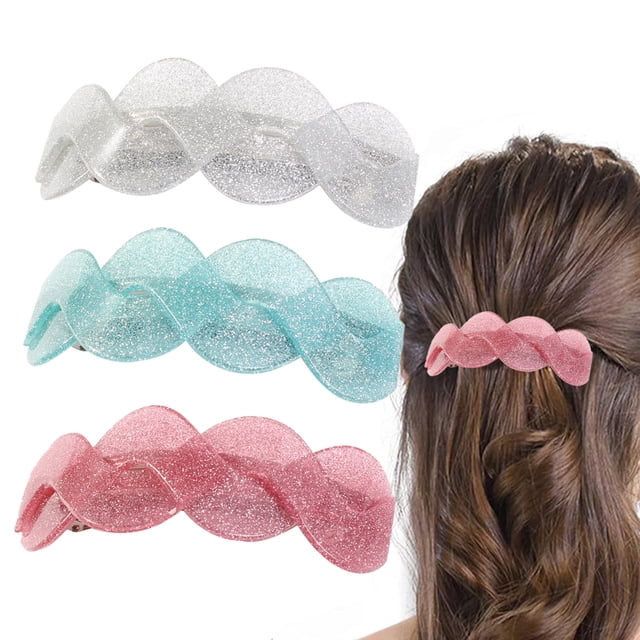 Pasadores de pelo grandes para mujer, accesorios de moda para el pelo grueso y fino, 3 piezas