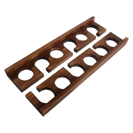 MOKKHNB 2Pcs Durable Wood Fishing Rod Wall Bracket for Home Garage Vertical Storage Display