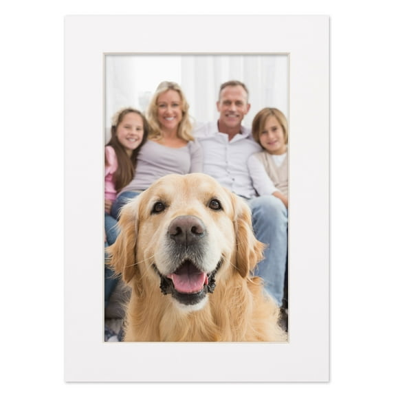 Smooth White 12x18 White Picture Mats with White Core for 11x14 Pictures - Fits 12x18 Frame