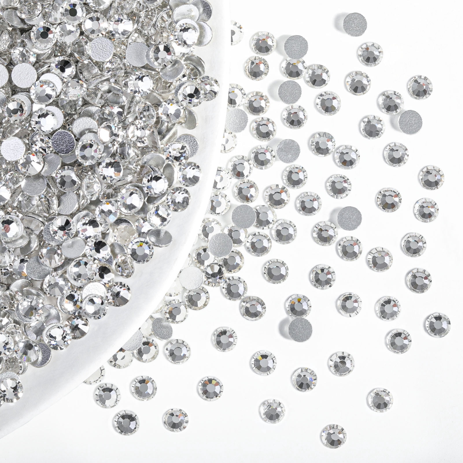 Beadsland Flatback Rhinestones Bulk,14400pcs, Crystal AB, SS10, 2.7-2.9mm