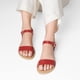 thumbnail image 5 of Sandalias Planas con Correa al Tobillo para Mujer DREAM PAIRS Rojo Talla 5, 5 of 5