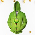 thumbnail image 5 of Sudadera Jersey de Grinch Traje de estilo deportivo con bolsillos holgados Ygjytge Verde*cremallera002 T XXL para Mujer, 5 of 5