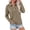 Light Brown, variant on Long Sleeve Polo Shirts for Women Button Collared Golf Tops Solid Color Breathable Tees, S
