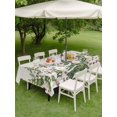 thumbnail image 3 of Outdoor Tablecloth with Umbrella Hole and Zipper, Christmas Rectangle Table Cloth 60x102 Inch Waterproof Tablecloth, Winter Xmas Trees Farmhouse Country Cabin on Linen Picnic Table Cover for Patio, 3 of 7