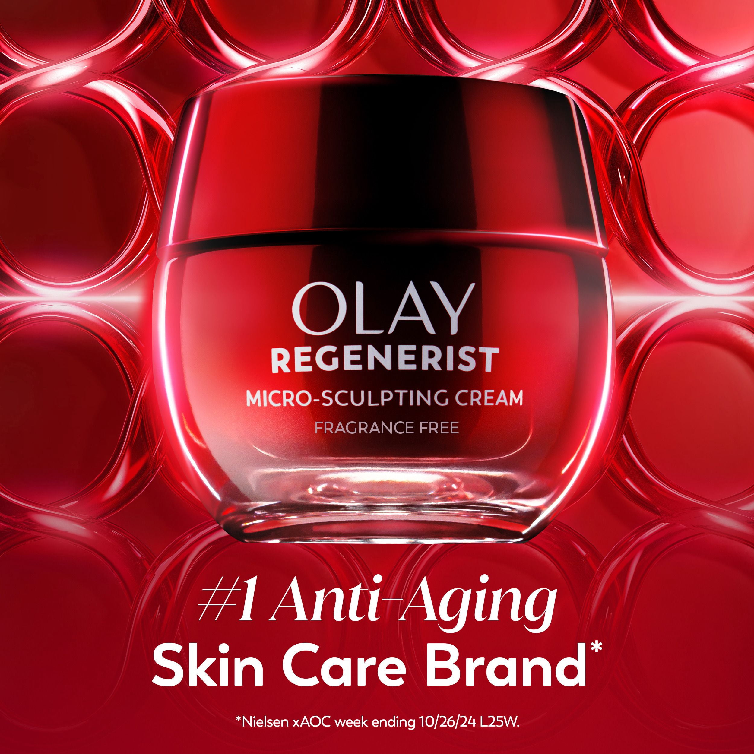 Olay Face Cream, Regenerist Micro-Sculpting Cream Face Moisturizer, Fragrance-Free - Hydrating, Anti-Aging, Anti-Wrinkle, Skin Care - Hyaluronic Acid, Niacinamide 50mL