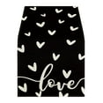thumbnail image 2 of FYTPOV Black Table Runner, Valentines Day Decorations, Hearts Love Printed Table Runner for Wedding Party, Christmas Runner for Table Home Decor, 13x47 inch, 2 of 6
