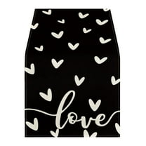 YIMWNYI Heart Table Flag Valentine's Day Decoration - Colorful Flax Table Runner for Dining Table, Wedding, Anniversary, Living Room, and Coffee Table (4 Sizes Available)