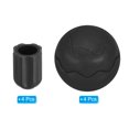 thumbnail image 3 of Unique Bargains 0.59'(15mm) Chair Feet Replacement Plastic Camping Chair Leg Tips Cap Protector Black 4 Pack, 3 of 7