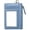 #04 ID Holder - Light Blue, variant on Genuine Leather Slim Minimalist Wallet with Zipper, Saffiano Leather Credit Card Holder Front Pokcet ID Badge Case Holder RFID Blocking - Card Holder ONLY