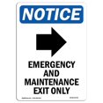 thumbnail image 1 of SignMission OS-NS-A-1218-V-11753 12 x 18 in. OSHA Notice Sign - Emergency & Maintenance, 1 of 1