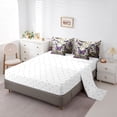 thumbnail image 5 of jejeloiu Rustic Plant Flower 7 Pieces Bedding Comforter Set,Purple Flying Butterfly Full Bedding Set For Men Women Reversible, 5 of 8