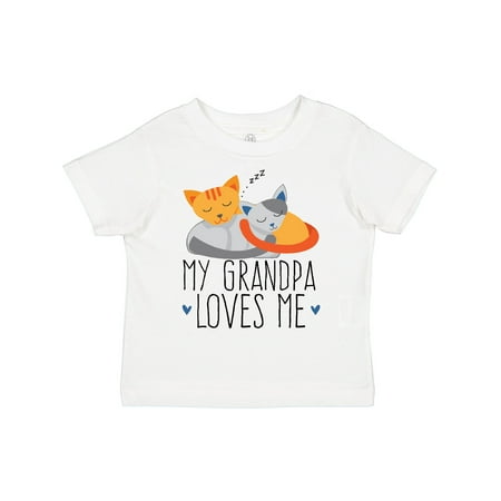 

Inktastic My Grandpa Loves Me Gift Toddler Boy or Toddler Girl T-Shirt