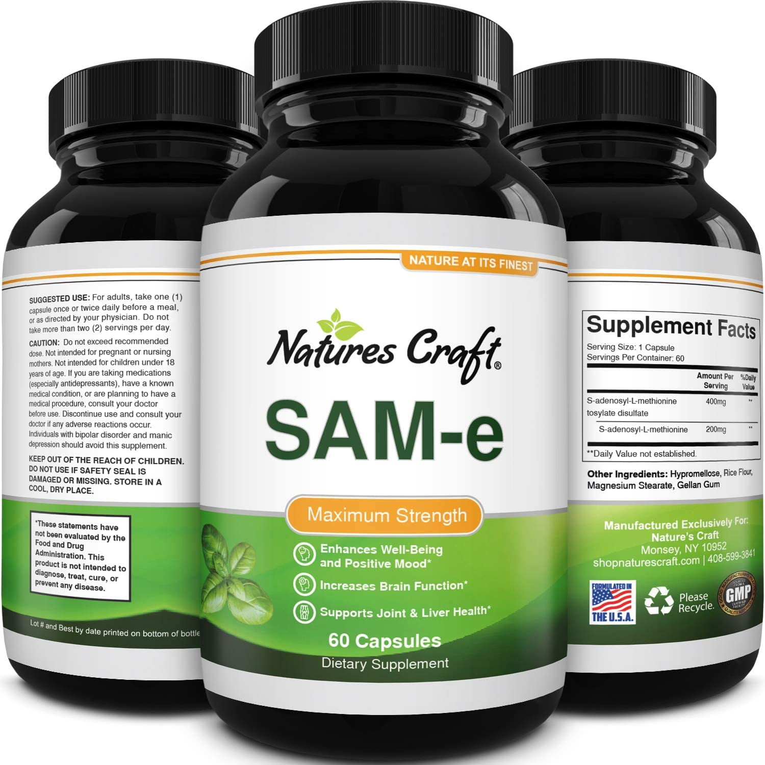 SamE 200mg Mood Support Supplement SAdenosyl Methionine SamE