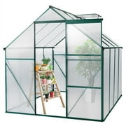 6x8 Hybrid Polycarbonate Greenhouse - Ideal for Optimal Plant Growth and Protection