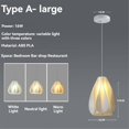 thumbnail image 5 of White Irregular Pendant Ceiling Lighting Hanging Unique Wave Design Ceiling Chandelier for Bedroom Kitchen Living Room A, 5 of 5