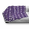 thumbnail image 2 of Childish Soft Flannel Fleece Throw Blanket, Happy Halloween Themed Motifs Ghost and Stars Spooky Celebration Layout, Cozy Plush for Indoor and Outdoor Use, 70" x 90", Fuchsia and White, by Ambesonne, 2 of 5