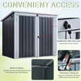 thumbnail image 4 of Outsunny 5ft x 3ft Outdoor Garbage Bin Storage Shed, Metal Garbage Shed, 4 of 9