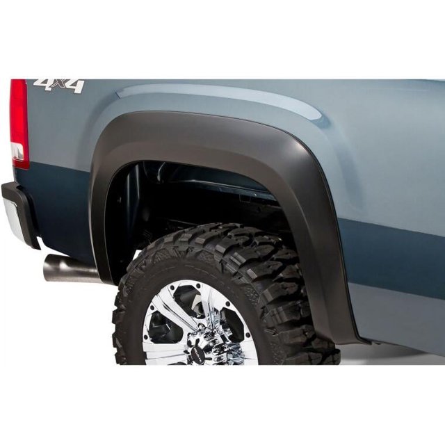 Bushwacker Flare 40952-02 Extend-A-Fender; Couverture de Pneu 1-3/4 Pouce; Noir Mat; Dura-Flex 2000 Plastique Lisse ABS; Hauteur de Flare avant 6.1 Pouces/arrière 6.6 Pouces; Ensemble de 4
