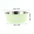 thumbnail image 2 of Unique Bargains 1 Pc Non-Skid Small Dog Bowl Panda Pattern for Indoor and Outdoor Green Stainless Steel Plastic, 2 of 4
