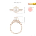 thumbnail image 5 of ANGARA Vintage Style Freshwater Cultured Pearl Ring in 14K Rose Gold for Women | June Birthstone, Birthday, Anniversary, Jewelry Gift for Women | Pearl Ring, 5 of 9