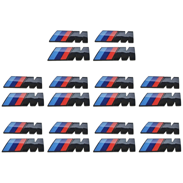 Insignia Guardabarros Lateral Emblema Brillante para M Sport Color 2 Uds.