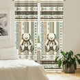 thumbnail image 4 of Ambesonne Southwestern Curtains 2 Panel Set, Vintage Ethnic Bear, Pair of - 28" x 63", Blue Grey Ivory Tan, 4 of 4