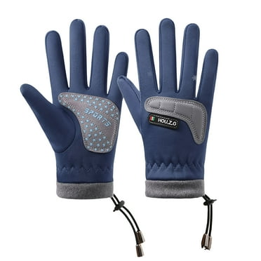 Povozer Kids Winter Gloves Warm Fleece Anti-Slip for Boys Girls Teen(BU1,L)