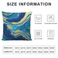 thumbnail image 5 of Nawypu  Home Decorative Throw Pillow Covers Marble Pattern, Abstract Swirl Marble Stone Pillow Case Cushion Cover for Sofa Couch Bed Farmhouse Pillows Covers Decor, Blue Gold, 5 of 5