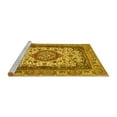 thumbnail image 2 of Ahgly Company Machine Washable Indoor Rectangle Medallion Yellow Traditional Area Rugs, 7' x 9', 2 of 4