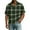 Army Green, variant on Sweatshirt for Men Plaid Print Quarter Zip Casual Pullover Collared Short Sleeve Fashion Pullover Lightweight Trendy Tees