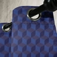 thumbnail image 3 of Ambesonne Dark Blue Grommet Curtain, Indigo 3D Paint Cubes, 50" x 120", Dark Blue and Blue, 3 of 6
