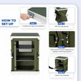 thumbnail image 6 of Eagle Peak Outdoor Camping Pop Up Folding Table with Large 3-Tier Storage Organizer and Side Pockets, Easy Set Up Portable Lightweight Aluminum Camping Kitchen, Green, 6 of 8