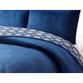 thumbnail image 4 of Mandala Lattice and Velvet 3-piece Quilt set Full/Queen indigo, 4 of 4