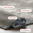 thumbnail image 3 of nuLOOM Loni SuperiorWash Solid Machine Washable Shag Area Rug, 3' x 5', Loni Dark Grey, 3 of 10