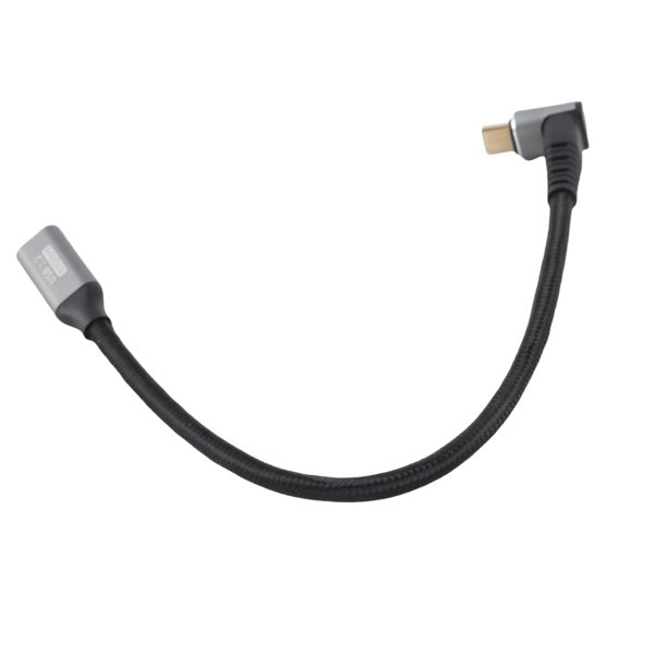 Cable USB C 3.1 Macho A Hurbra, Carga Rápida PD100W, Cable de Carga USB C de 10 Gbps 4K A 60 Hz, Diseño en Forma de L de 90 Grados, Trenzado de Nailon, Chapado en Oro, para vapor para vapor