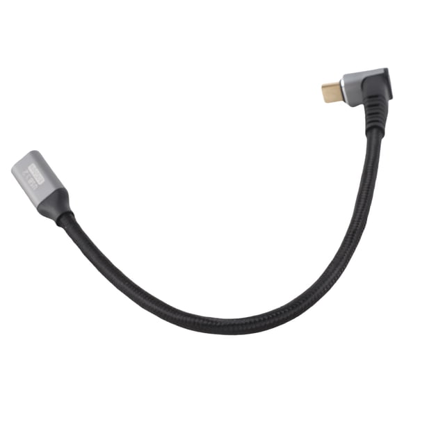 Cable USB C 3.1 Macho A Hurbra, Carga Rápida PD100W, Cable de Carga USB C de 10 Gbps 4K A 60 Hz, Diseño en Forma de L de 90 Grados, Trenzado de Nailon, Chapado en Oro, para vapor para vapor