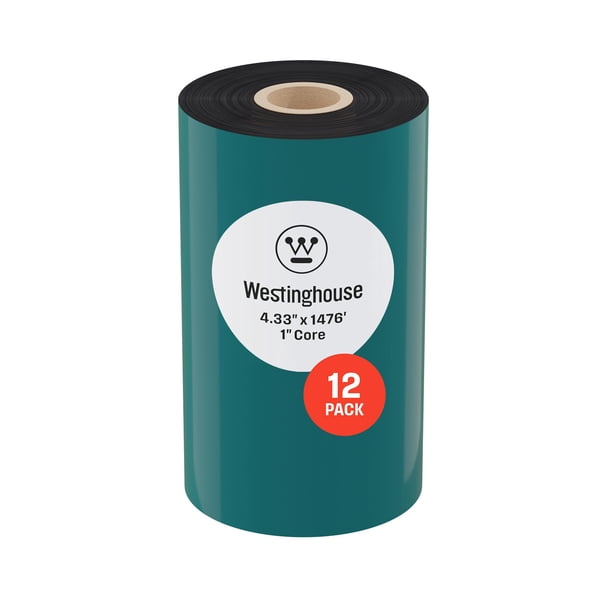 Cinta de transferencia térmica Westinghouse, 4,33 cm x 450 m, Zebra ZT410