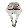 thumbnail image 3 of Kdxio Christmas Snowman With Hat Pattern Turban Hat for Women Men Comfortable Adjustable Cleaning Working Cap with Sweatband, 3 of 8