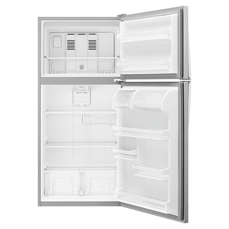 Whirlpool - 18.2 Cu. Ft. Top-Freezer Refrigerator - Monochromatic Stainless Steel