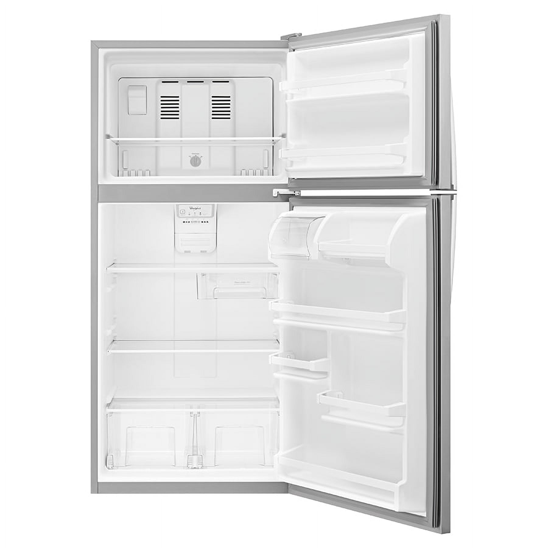 Whirlpool® WRT318FZDM: 30-inch Wide Top Freezer Refrigerator - 18 cu. ft - Stainless Steel. - image 3 of 8